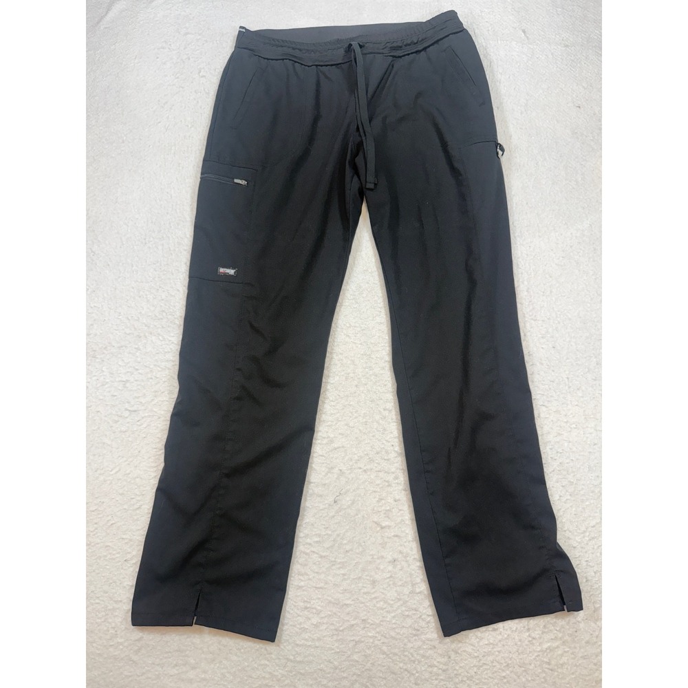 Greys Anatomy by Barco Black Spandex Stretch Scrub Pants Cargo Pockets Large
